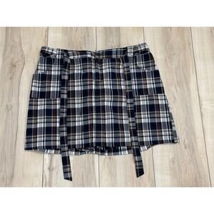 Plus Size St. John's Bay Womens Skort Navy Plaid 18W Casual Everyday